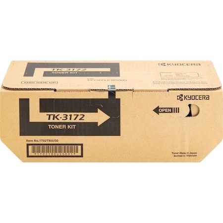 Kyocera Toner Cartridge, f/ P3050dn, 15,500 Page Yield, BK KYOTK3172